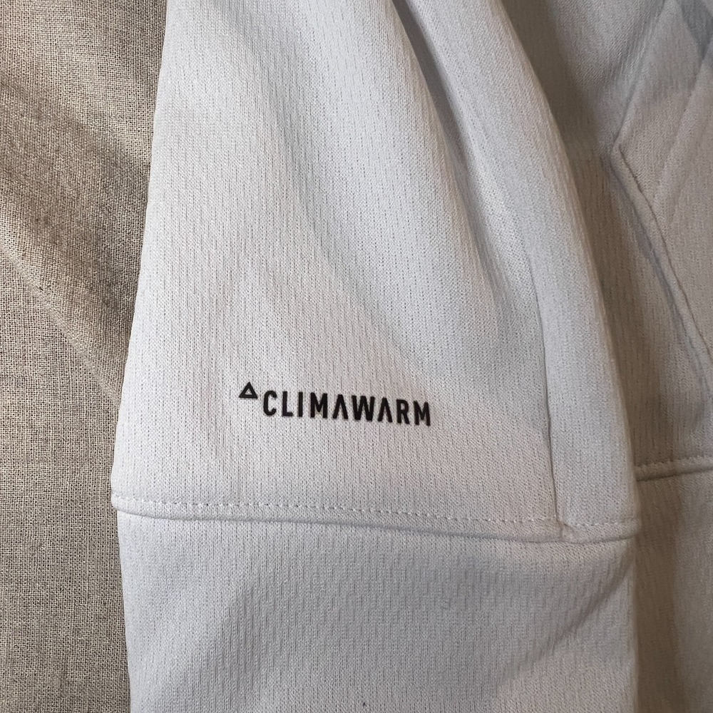 Adidas Climawarm Hoodie Mens XL White Black Big Logo 2010s Retro Sportswear - Picture 3 of 13